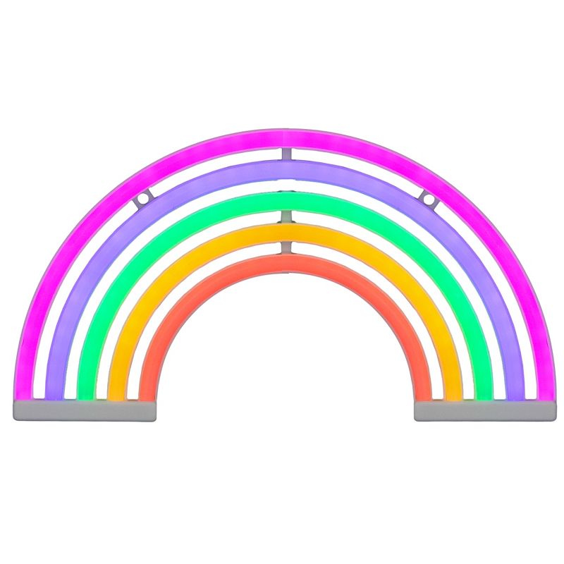 Northlight 12" Neon Style LED Multi-Color Rainbow Light Wall Sign, 3 of 6