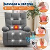 Power Lift Recliner Chair for Elderly with Massage and Heat, Swivel Rocker Recliner with Soft Padded Upholstery, Side Pocket & Cup Holders - 4 of 4