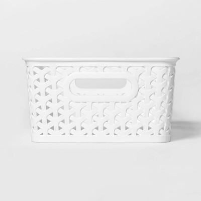 Y-Weave Small Decorative Storage Basket White - Brightroom™
