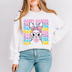 Simply Sage Market Groovy Easter Bunny Sweatshirt - 1 of 4