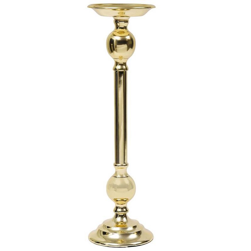 Classic Touch Traditional Gold Brass Candle Holder, 1 of 4