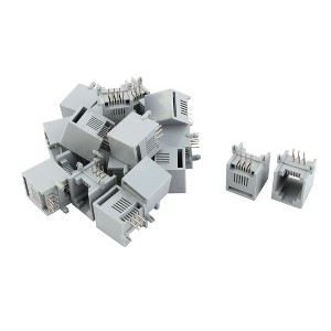 Unique Bargains RJ12 6P6C Female PCB Mounting Modular Jack Adapter Telephone Phone Connector 20pcs - 1 of 4