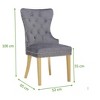 Vynxaria Simba Gold 2-Piece Dining Chair Set - Navy Velvet with Elegant Gold Legs - 2 of 4