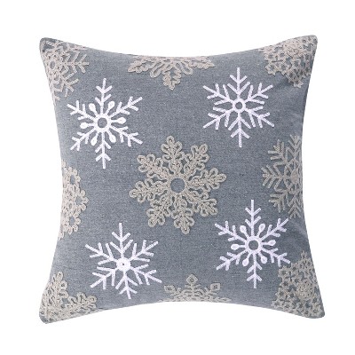 Rudolph Snowflake Decorative Pillow Gray  - Levtex Home