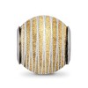 Black Bow Jewelry Sterling Silver 14k Yellow Gold Plated Laser Cut Bead Charm - 3 of 4