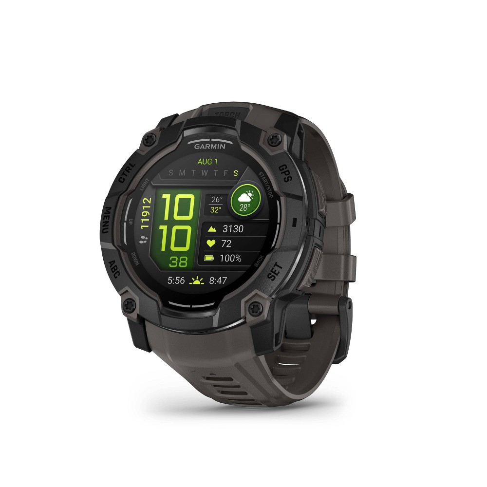 Garmin Instinct 3 50mm AMOLED Black Smartwatch with Charcoal Band