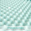COWLOWN 2-Inch Egg Crate Memory Foam Mattress Topper, Twin Size, Gel-Infused Cooling, Breathable Blue Pad for Back Pain Relief - 4 of 4