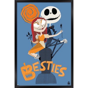 Trends International Disney Tim Burton's The Nightmare Before Christmas - Besties Framed Wall Poster Prints - 1 of 4