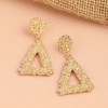SOHI Women's Gold Corroded Drop Earrings - 2 of 3