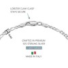 KISPER Solid 925 Sterling Silver Italian 3mm Diamond-Cut Figaro Link Chain Bracelet - for Men & Women with Lobster Clasp - Made in Italy - 3 of 4