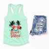 S.W.Smiley Beach Vibes - Women's Racerback Tank - 2 of 3