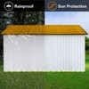 Metal Metal garden sheds outdoor storage sheds with window Yellow+White - image 4 of 4