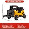12V Ride on Forklift Car, Electric Vehicle Construction Truck, 2-Speed, Remote Control, Liftable Fork & Pallet, USB, Safety Belt - 3 of 4