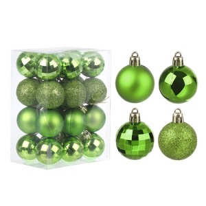 Unique Bargains Acrylic DIY Craft Party Christmas Tree Ornament Hanging Balls 1.57" 24 Pcs - 1 of 4