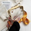 Anna-Kaci Women's Chic Transparent Crossbody & Messenger Bags with Decorative Scarf - 2 of 4