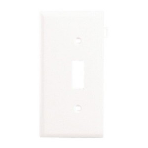Leviton 1-Gang Plastic Sectional Toggle Switch Wall Plate End Panel, White - 1 of 1