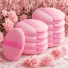Kitcheniva 10 Pack Soft Velvet Makeup Powder Puffs With Finger Strap, Pink - 2 of 4
