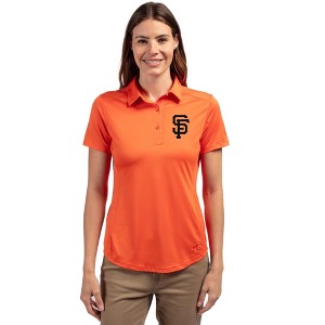 San Francisco Giants Cutter & Buck Prospect Eco Textured Stretch Recycled Womens Short Sleeve Polo - 1 of 1