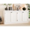 GustoWave 62.99 Inch Modern Buffet Cabinet, 4-Door Sideboard Cabinet with Storage,  for Living Room, Dining Room & Office - 3 of 4