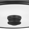 Minka Lavery Vintage Ceiling Light Flush Mount Fixture 13 1/2" Coal Steel Etched Opal Glass Drum Shade for Bedroom Kitchen House - 4 of 4