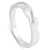 Pompeii3 Mens Diamond Wedding Ring 10K White Gold - 2 of 4