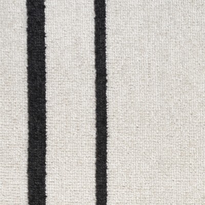 Nourison Essentials Double Bordered Ivory & Black Outdoor Rug