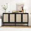 NicBex 59.06 Inch Rattan 4-Door Storage Cabinet,Sideboard Buffet Cabinet for Living Room,Kitchen and Dining Room - 2 of 4