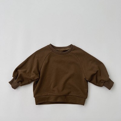 MyKids-Usa Baby Solid Color Long Sleeve Pullover Crewneck Hoodies