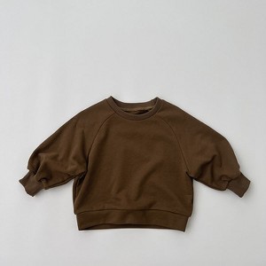 MyKids-Usa Baby Solid Color Long Sleeve Pullover Crewneck Hoodies - 1 of 4
