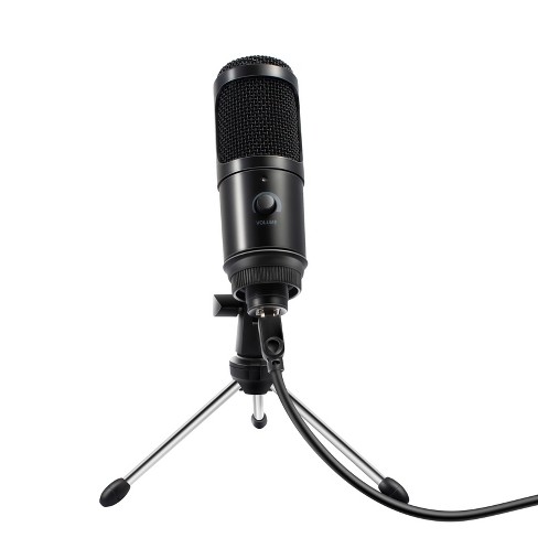 Insten Usb Condenser Microphone - Plug & Play Mic With For Vocals Audio Recording, Pc Gaming, Streaming, Karaoke & Podcast, Black : Target