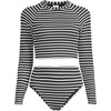Lands' End Women's Crochet Long Sleeve Bikini Top and High Waisted Bottoms Swimsuit Set - 3 of 4