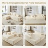 ChicFurnit Sectional Sofas Compressible Sofa Soft Chenille Fabric for Versatile Living Room Setup, Beige, 106.5"*67"*36" - 4 of 4