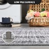 Modern Geometric Area Rug, Machine Washable, Textured Line Pattern, Fold-Able Rug, High-End Versatile Design, Stain Resistant & Easy to Clean - Gray - 4 of 4