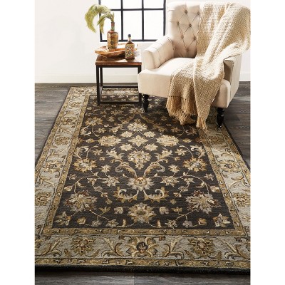 Hand-Tufted Blue and Gray Wool Rectangular Area Rug