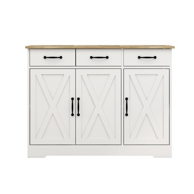 Bella Depot 42.71''W Farmhouse Buffet Cabinet Storage Sideboard