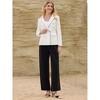INSPIRE CHIC Women's Notch Lapel Long Sleeve Double Breasted Work Blazer - 3 of 4