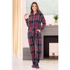 ADR Women's Plush Fleece One Piece Hooded Footed Zipper Pajamas, Soft Adult Jumpsuit PJs with Hood - 2 of 4