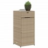 vidaXL Patio Storage Cabinet Beige 21.7 in.x21.7 in.x43.7 in. Poly Rattan - 4 of 4