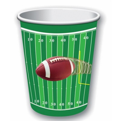 Birthday Express Football Party 9 oz Paper Cups - 8 Pack