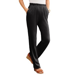 Jessica London Women's Plus Size Soft Ease Pant - 1 of 4