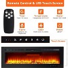 Acekool 5-Inch Ultra-Thin Recessed Electric Fireplace, Flush Mount Wall Heater, 12 Flame Colors, Digital Thermostat, Remote Control, 1500W - 2 of 4