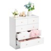 Resenkos 5 Drawer Dresser with Gold Handle, Nursery Dresser Chest Of Drawers Organizer, White - 4 of 4