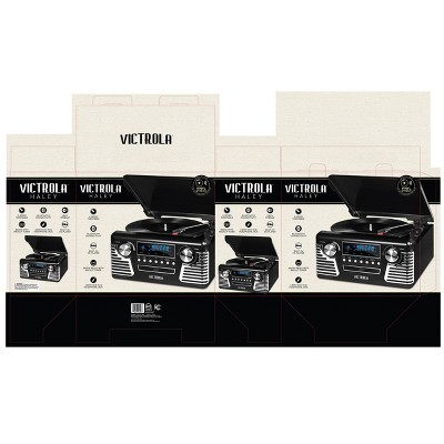 Victrola Black Retro 3-Speed Bluetooth Record Player with AM/FM Radio