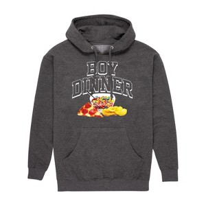 Men's - Instant Message - Boy Dinner Graphic Fleece Pullover Hoodie - 1 of 4