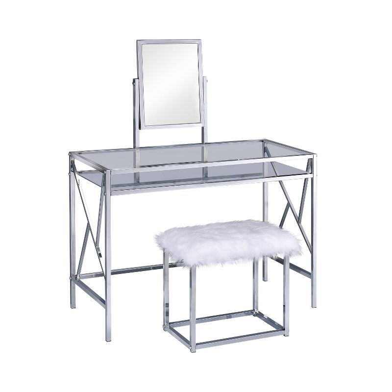 24/7 Shop At Home Burdette Contemporary Vanity Table Set  , 1 of 5