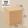 Juvale 100 Kraft Paper Gift Box Wrapping Brown Paper Cupcake Container for Party Favor 3x3x3 - 3 of 4