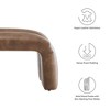Modway Dax Bench – 50.5", Vegan Leather Upholstered Accent Bench - 2 of 4