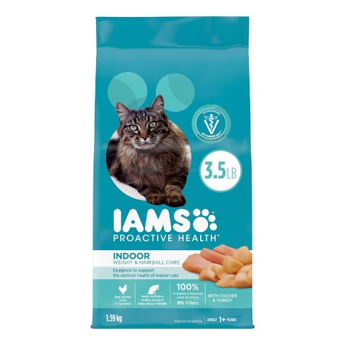 IAMS Proactive Health Indoor Weight & Hairball Care with Chicken & Turkey Adult Premium Dry Cat Food - image 1 of 4