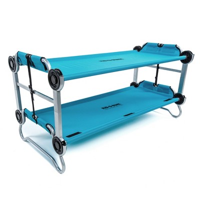 Disc-O-Bed Youth Double Cot Kid-O-Bunk, Modular for Bunk Beds, Dual Cots, or Bench with 2 Carry Bags