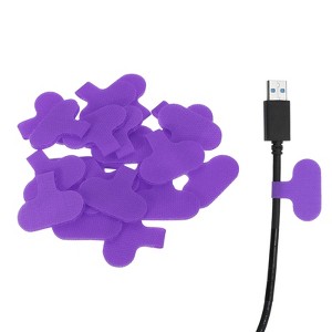 Unique Bargains Reusable Writable Hook and Loop Cable Labels 20 Pcs - 1 of 4